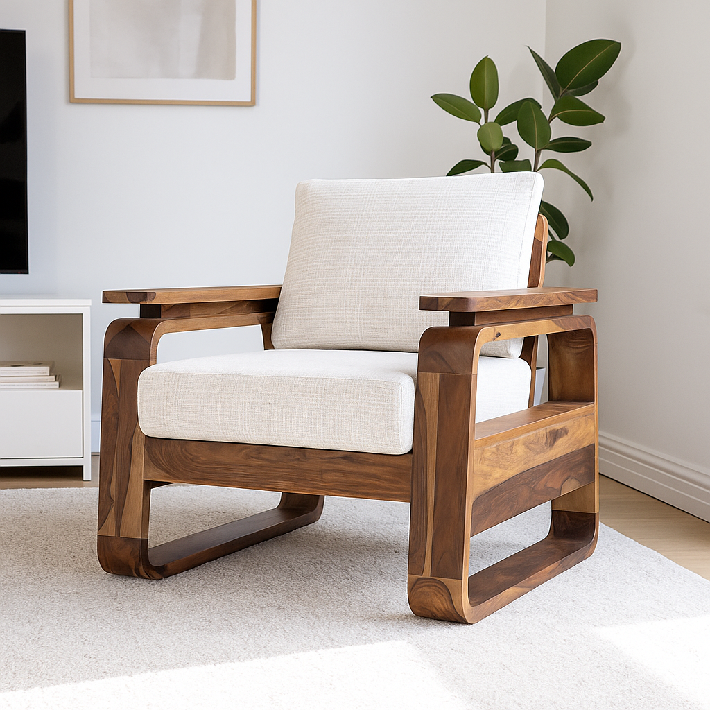 York Wooden Accent Chair